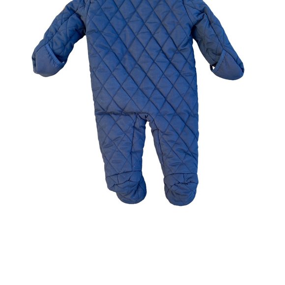 Perry Ellis Baby Diamond Quilted Fleece Lined One-Piece Navy Snowsuit-6-9mos - Picture 12 of 16